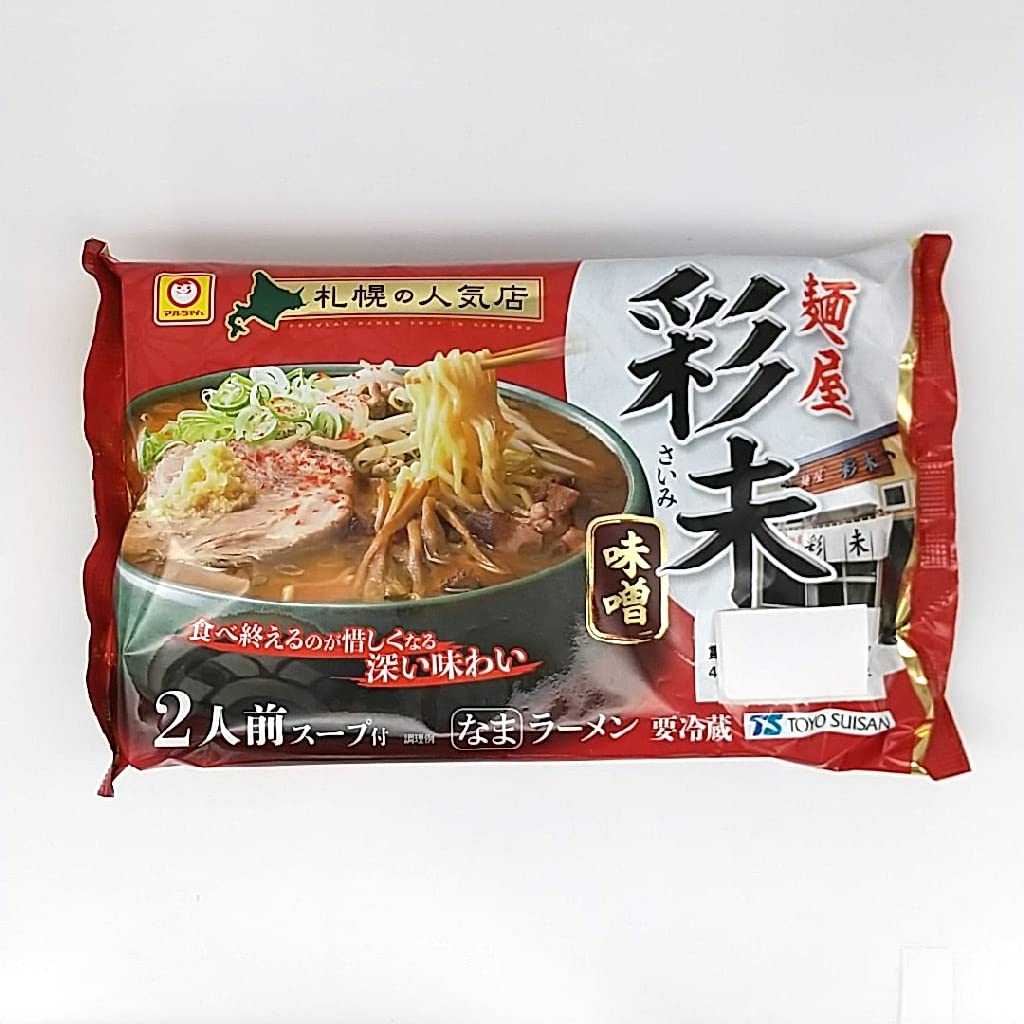 Amazon.co.jp: マルちゃん 札幌麺屋彩未 味噌ラーメン2人前 : 食品